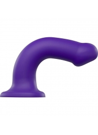 Фиолетовый фаллоимитатор-насадка Strap-On-Me Dildo Dual Density size L - 19 см. - Strap-on-me - купить с доставкой в Саранске