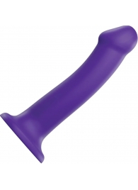 Фиолетовый фаллоимитатор-насадка Strap-On-Me Dildo Dual Density size L - 19 см. - Strap-on-me - купить с доставкой в Саранске