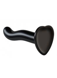 Черный фаллоимитатор-насадка Strap-On-Me P G spot Dildo size S - 16,4 см. - Strap-on-me - купить с доставкой в Саранске
