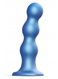 Голубая насадка Strap-On-Me Dildo Plug Balls size S - Strap-on-me - купить с доставкой в Саранске
