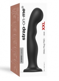 Черная насадка Strap-On-Me Dildo Plug P G size XXL - Strap-on-me - купить с доставкой в Саранске