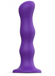 Фиолетовая насадка Strap-On-Me Dildo Geisha Balls size M - Strap-on-me - купить с доставкой в Саранске