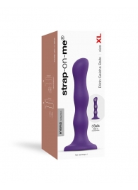 Фиолетовая насадка Strap-On-Me Dildo Geisha Balls size XL - Strap-on-me - купить с доставкой в Саранске