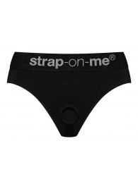 Черные трусики для насадок Heroine Lingerie Harness - size L - Strap-on-me - купить с доставкой в Саранске