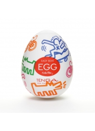 Мастурбатор-яйцо Keith Haring EGG STREET - Tenga - в Саранске купить с доставкой