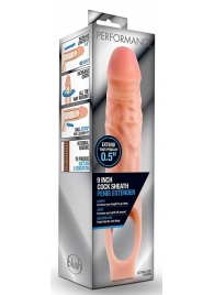 Телесная насадка на пенис 9 Inch Cock Sheath Extender - 22,2 см. - Blush Novelties - в Саранске купить с доставкой