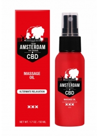 Стимулирующее массажное масло CBD from Amsterdam Massage Oil - 50 мл. - Shots Media BV - купить с доставкой в Саранске