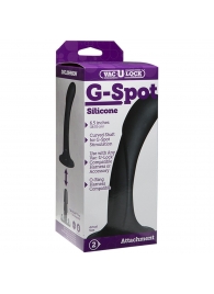 Черная изогнутая насадка Vac-U-Lock G-Spot - 16,5 см. - Doc Johnson - купить с доставкой в Саранске