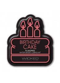 Лубрикант на водной основе со вкусом торта с кремом Wicked Aqua Birthday cake - 3 мл. - Wicked - купить с доставкой в Саранске