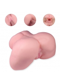 Реалистичный мастурбатор-полуторс с 2 рабочими отверстиями - S-HANDE - в Саранске купить с доставкой