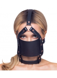 Черный намордник с кляпом-шаром Head Harness With A Gag - Orion - купить с доставкой в Саранске