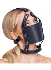 Черный намордник с кляпом-шаром Head Harness With A Gag - Orion - купить с доставкой в Саранске