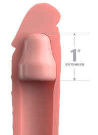 Телесная насадка-удлинитель 1 Inch Silicone X-tension - 17,8 см. - Pipedream - в Саранске купить с доставкой
