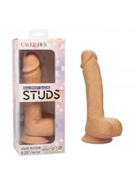 Телесный фалоимитатор Dual Density Silicone Studs - 21,5 см. - California Exotic Novelties