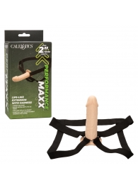 Телесный фаллопротез Life-Like Extension with Harness - 17,75 см. - California Exotic Novelties - купить с доставкой в Саранске