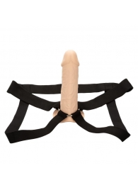 Телесный фаллопротез Life-Like Extension with Harness - 17,75 см. - California Exotic Novelties - купить с доставкой в Саранске