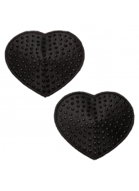 Черные пэстисы в форме сердечек Heart Pasties - California Exotic Novelties - купить с доставкой в Саранске