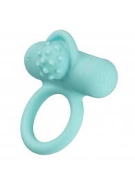 Аквамариновое эрекционное виброкольцо Silicone Rechargeable Nubby Lover’s Delight - California Exotic Novelties - в Саранске купить с доставкой