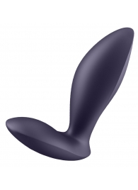 Фиолетовый анальный вибростимулятор Power Plug - Satisfyer - в Саранске купить с доставкой