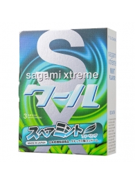 Презервативы Sagami Xtreme Mint с ароматом мяты - 3 шт. - Sagami - купить с доставкой в Саранске