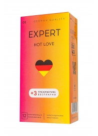 Презервативы EXPERT Hot Love с разогревающим эффектом - 12 шт.(+3 в подарок) - Expert - купить с доставкой в Саранске