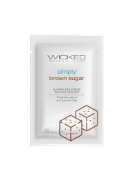 Саше лубриканта на водной основе Simply Aqua Brown Sugar с ароматом коричневого сахара - 3 мл. - Wicked - купить с доставкой в Саранске