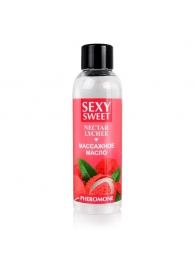 Массажное масло Sexy Sweet Nectar Lychee с феромонами и ароматом личи - 75 мл. - Биоритм - купить с доставкой в Саранске