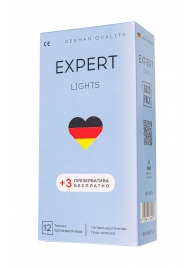 Ультратонкие презервативы EXPERT Lights - 12 шт.(+3 в подарок) - Expert - купить с доставкой в Саранске