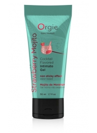 Съедобный интимный гель Orgie Lube Tube Cocktail Strawberry Mojito - 50 мл. - ORGIE - купить с доставкой в Саранске