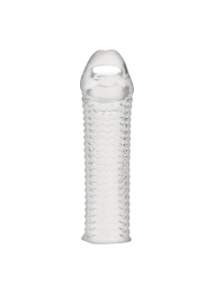 Текстурированная насадка на пенис Clear Textured Penis Enhancing Sleeve Extension - 16,5 см. - BlueLine - в Саранске купить с доставкой