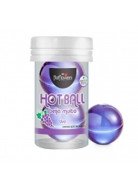 Лубрикант на масляной основе Hot Ball Beija Muito с ароматом винограда (2 шарика по 3 гр.) - HotFlowers - купить с доставкой в Саранске