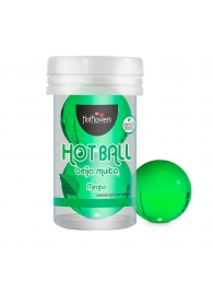 Лубрикант на масляной основе Hot Ball Beija Muito с ароматом мяты (2 шарика по 3 гр.) - HotFlowers - купить с доставкой в Саранске