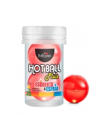 Лубрикант на масляной основе Hot Ball Plus с охлаждающе-разогревающим эффектом (2 шарика по 3 гр.) - HotFlowers - купить с доставкой в Саранске