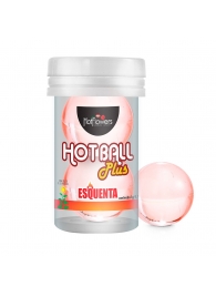 Лубрикант на масляной основе Hot Ball Plus с разогревающим эффектом (2 шарика по 3 гр.) - HotFlowers - купить с доставкой в Саранске