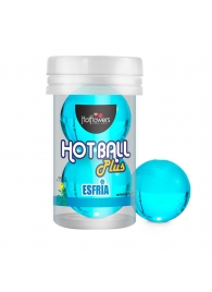 Лубрикант на масляной основе Hot Ball Plus с охлаждающим эффектом (2 шарика по 3 гр.) - HotFlowers - купить с доставкой в Саранске