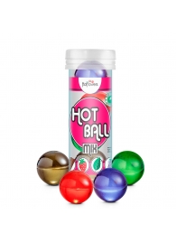 Ароматизированный лубрикант Hot Ball Mix на масляной основе (4 шарика по 3 гр.) - HotFlowers - купить с доставкой в Саранске