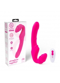 Розовый безремневой страпон на радиоуправлении Strapless Together - 22 см. - Together Toy - купить с доставкой в Саранске