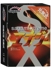 Презервативы Sagami Xtreme ENERGY с ароматом энергетика - 3 шт. - Sagami - купить с доставкой в Саранске