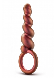 Коричневый анальный стимулятор Spiral Loop Copper Anal Plug - 13,3 см. - Blush Novelties