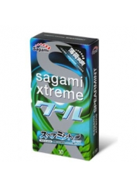 Презервативы Sagami Xtreme Mint с ароматом мяты - 10 шт. - Sagami - купить с доставкой в Саранске