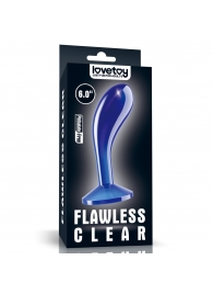 Синяя анальная втулка Flawless Clear Prostate Plug 6.0 - 15 см. - Lovetoy - в Саранске купить с доставкой