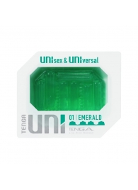 Зеленый мастурбатор-стимулятор Tenga Uni Emerald - Tenga - в Саранске купить с доставкой