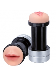 Двусторонний мастурбатор REALSTUFF 2 IN 1 HUMMER MOUTH   VAGINA - ротик и вагина - Dream Toys - в Саранске купить с доставкой