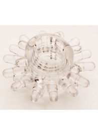 Прозрачное гелевое эрекционное кольцо с шипиками - Toyfa Basic - в Саранске купить с доставкой