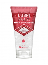 Интимный гель-смазка на водной основе Lubrimax Magic Strawberry - 75 мл. - ИнтелБИО - купить с доставкой в Саранске