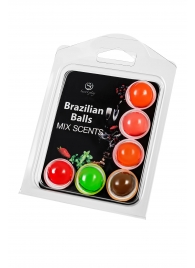 Набор из 6 шариков с ароматизированными массажными маслами Brazilian Balls - Secret Play - купить с доставкой в Саранске