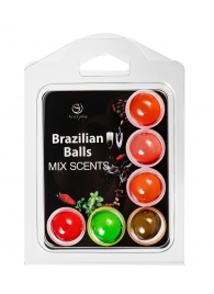 Набор из 6 шариков с ароматизированными массажными маслами Brazilian Balls - Secret Play - купить с доставкой в Саранске