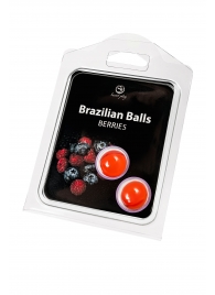 Набор из 2 шариков с массажным маслом Brazilian Balls с ароматом ягод - Secret Play - купить с доставкой в Саранске