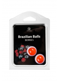 Набор из 2 шариков с массажным маслом Brazilian Balls с ароматом ягод - Secret Play - купить с доставкой в Саранске