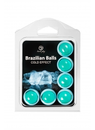 Набор из 6 шариков с массажным маслом Brazilian Balls с охлаждающим эффектом - Secret Play - купить с доставкой в Саранске